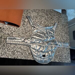Silver Quilted Dog Vest